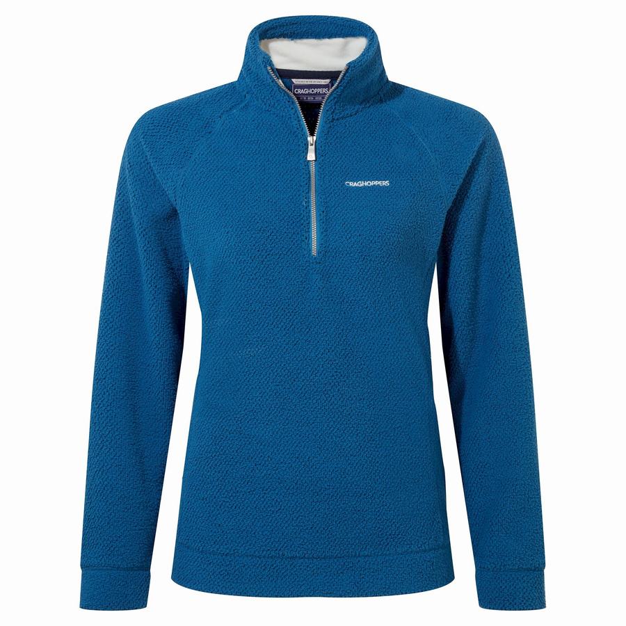 Craghoppers Lilian Half Zip Trøjer Dame Blå | NKS9573YW