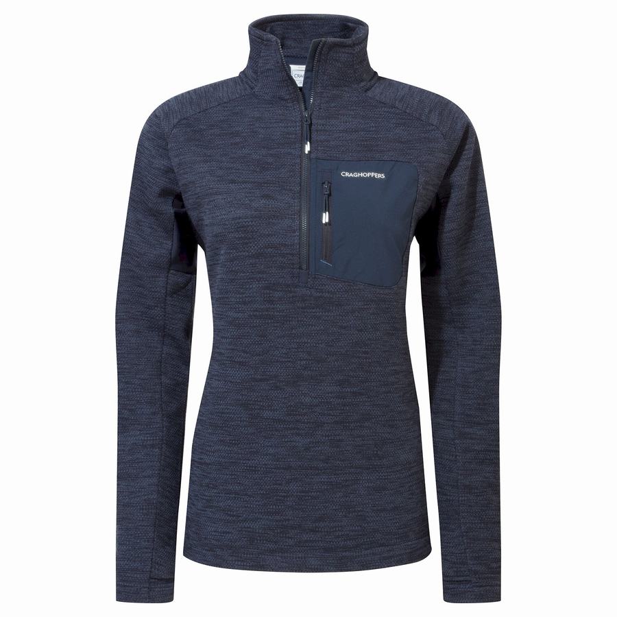 Craghoppers Trina Half Zip Trøjer Dame Blå Mørkeblå | OWW4947MI
