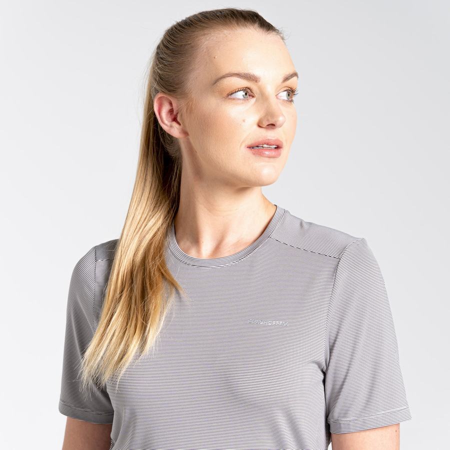 Craghoppers Aliso Kort Sleeved T-shirts Dame Grå | QRP60100QJ