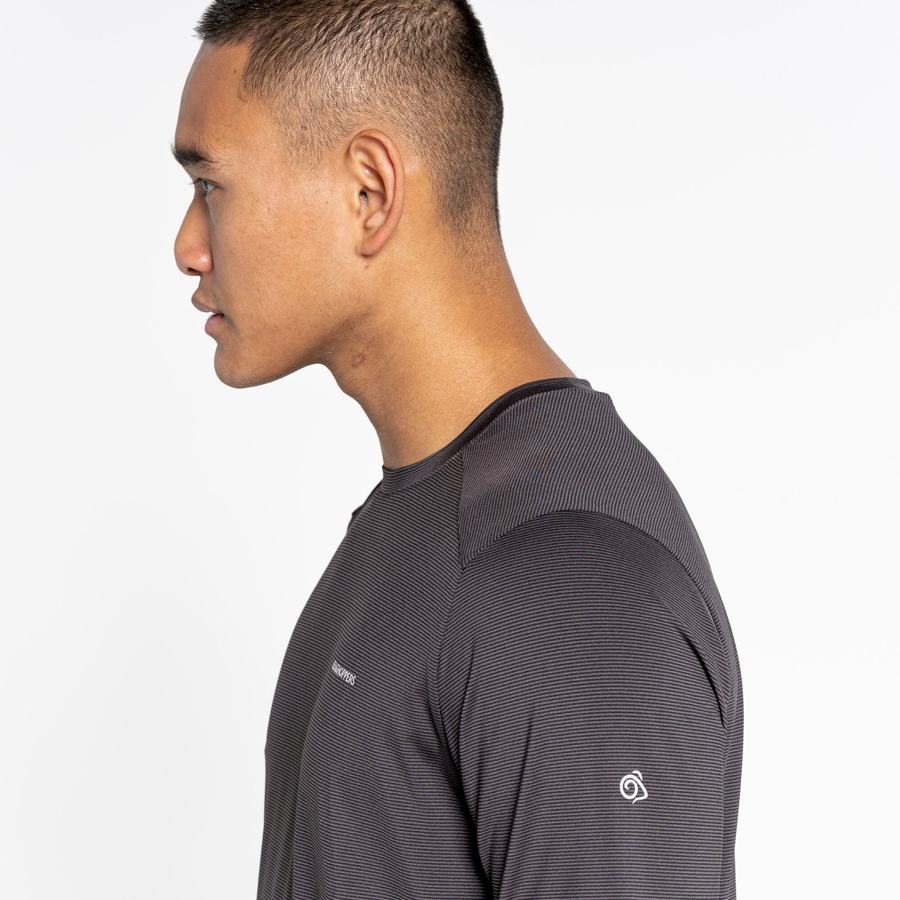 Craghoppers Belardo Kort Sleeved T-shirts Herre Sort | DRC7336SZ
