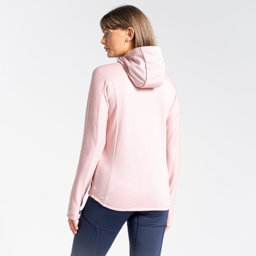 Craghoppers Dynamic Hætte Half Zip Top T-shirts Dame Lyserød | MEJ4968AX