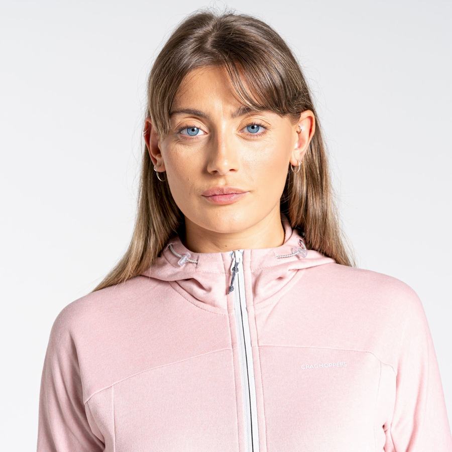 Craghoppers Dynamic Hætte Half Zip Top T-shirts Dame Lyserød | MEJ4968AX