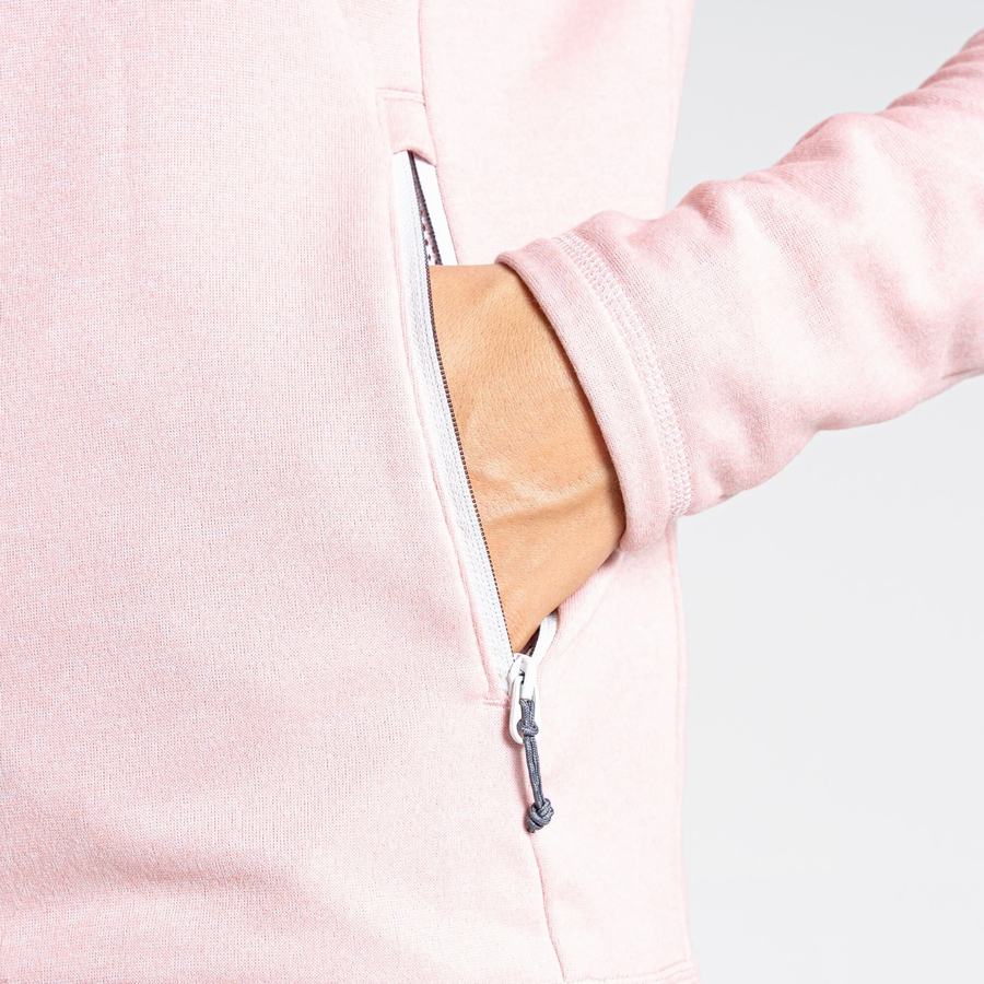 Craghoppers Dynamic Hætte Half Zip Top T-shirts Dame Lyserød | MEJ4968AX
