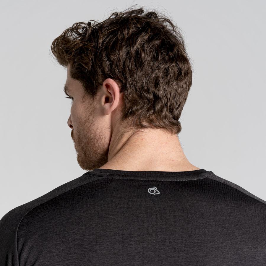 Craghoppers Dynamic Pro Long Sleeved T-shirts Herre Sort | JMB3662GG