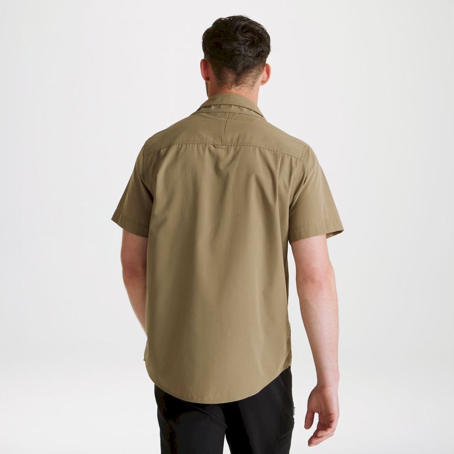 Craghoppers Expert Kiwi Kort Sleeved Skjorter Herre Sort | OHF7537MS