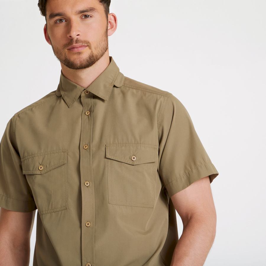 Craghoppers Expert Kiwi Kort Sleeved Skjorter Herre Sort | OHF7537MS