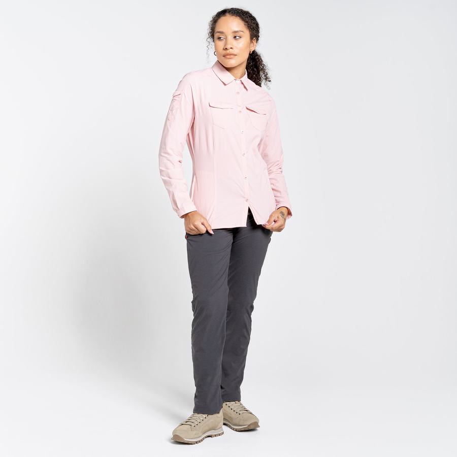 Craghoppers NosiLife Adventure II Long Sleeved Skjorter Dame Lyserød | HMY6377QZ