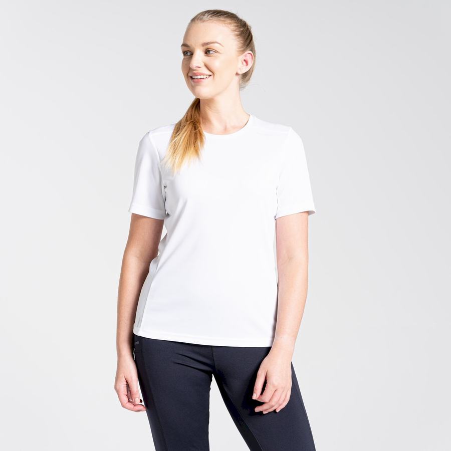 Craghoppers NosiLife Candella Kort Sleeved T-shirts Dame Hvide | HUL5762DD