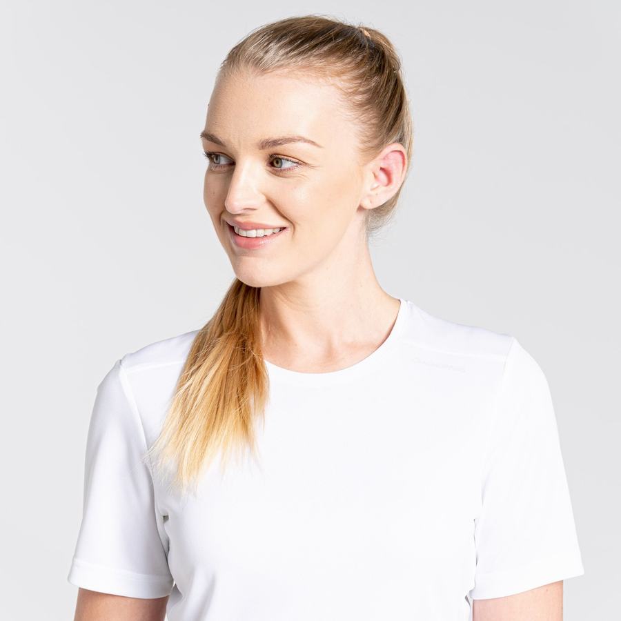 Craghoppers NosiLife Candella Kort Sleeved T-shirts Dame Hvide | HUL5762DD