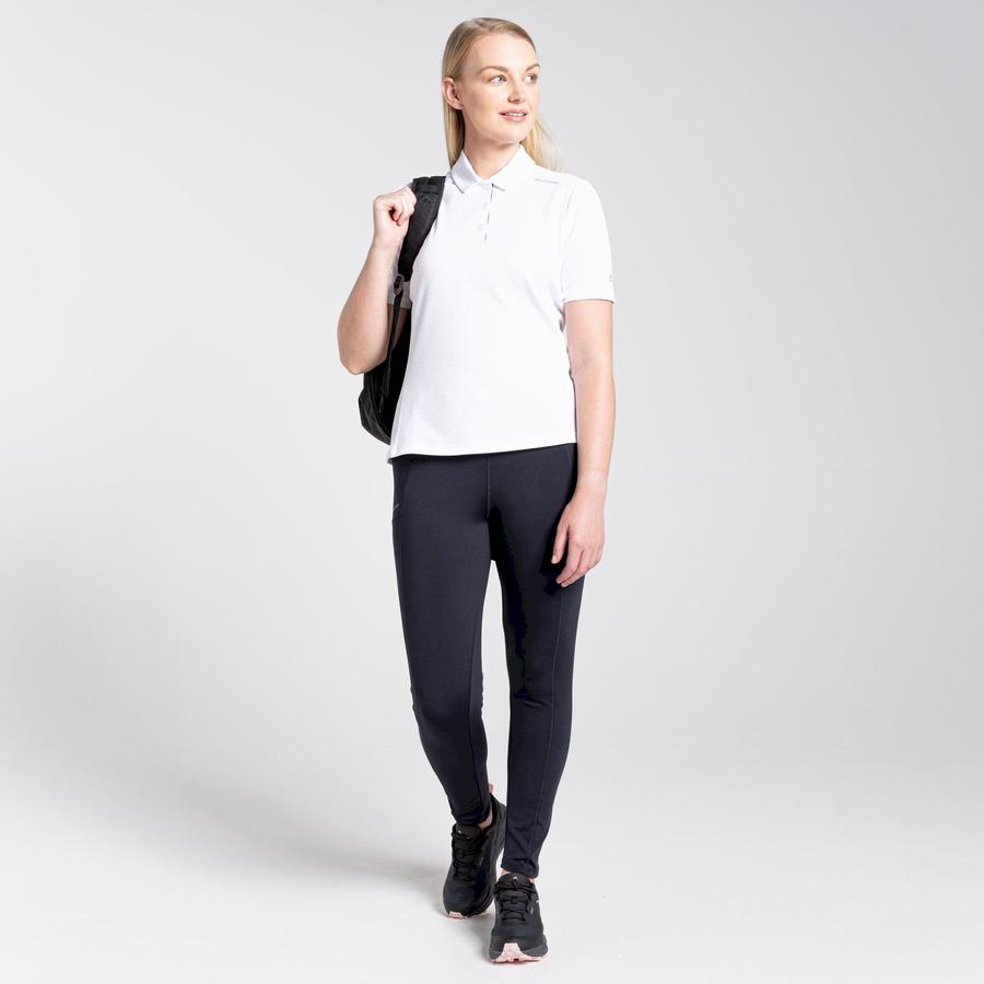 Craghoppers NosiLife Kort Sleeved Polo T-shirts Dame Hvide | ZSY8545GH