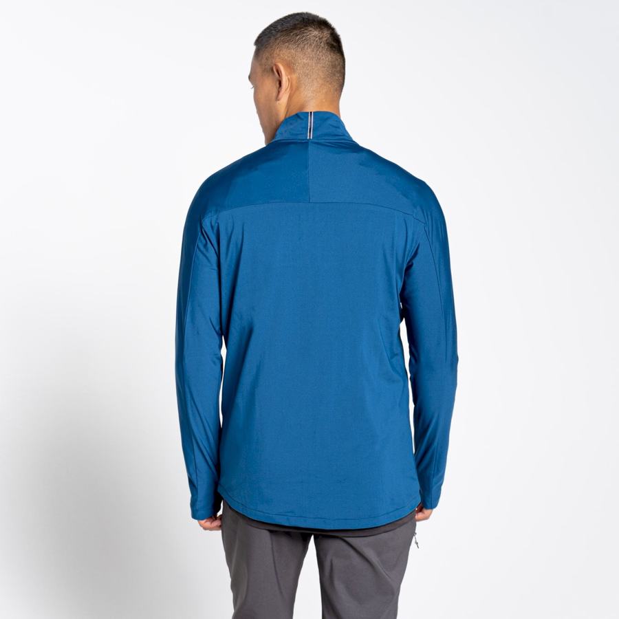 Craghoppers NosiLife Valens Half Zip T-shirts Herre Mørkeblå Blå | UCI5587HP