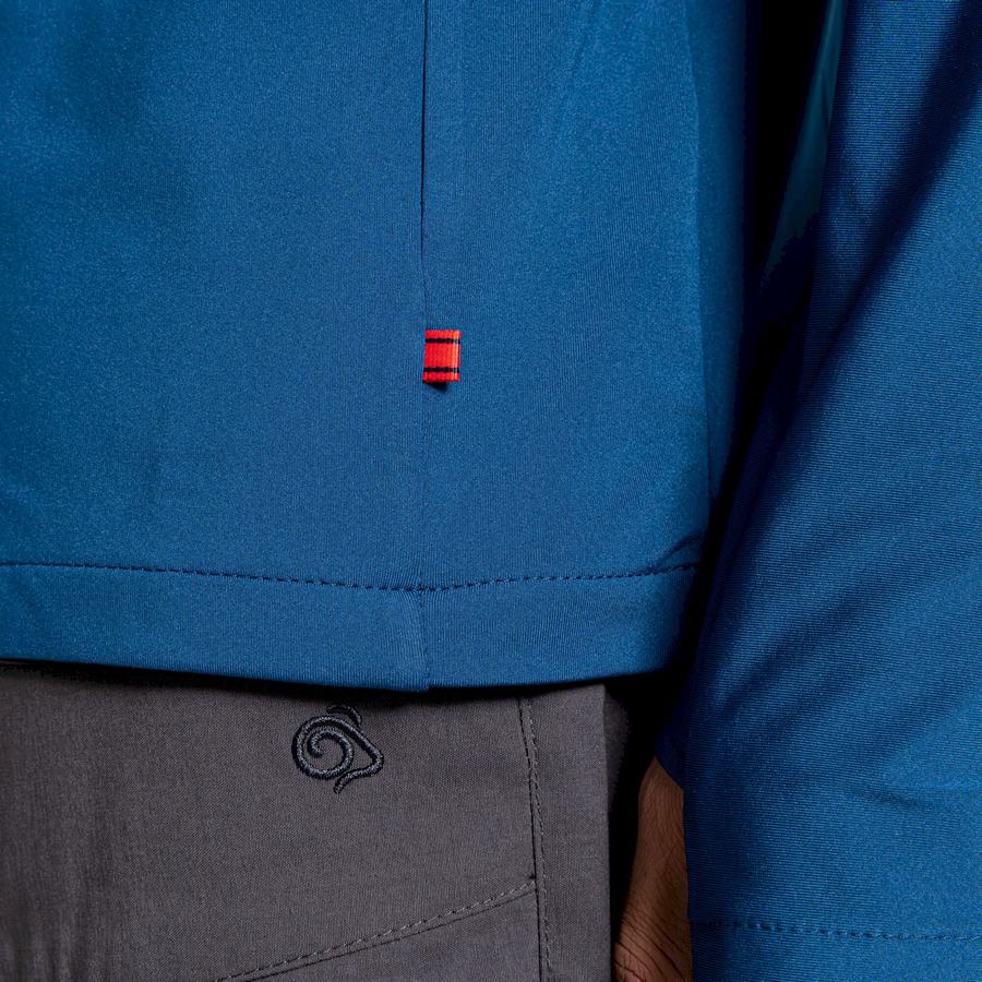 Craghoppers NosiLife Valens Half Zip T-shirts Herre Mørkeblå Blå | UCI5587HP