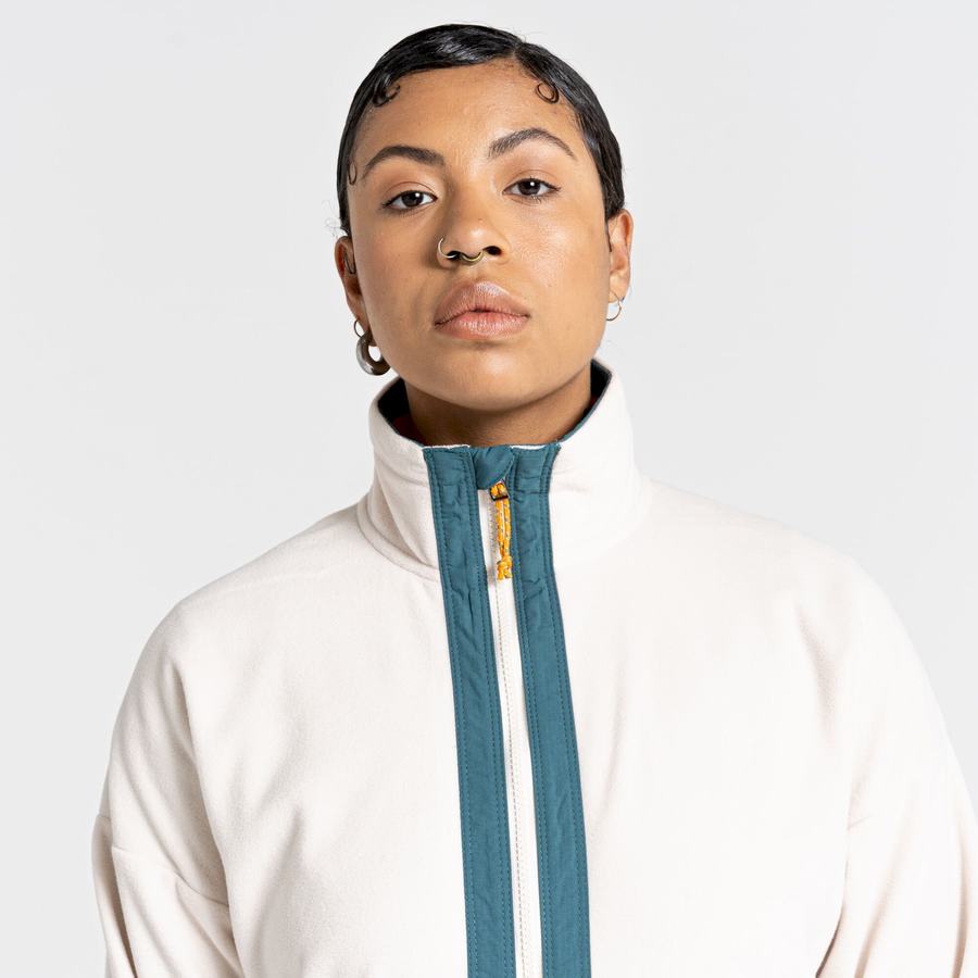 Craghoppers Welwood Half Zip Trøjer Dame Hvide | GCN4356RZ