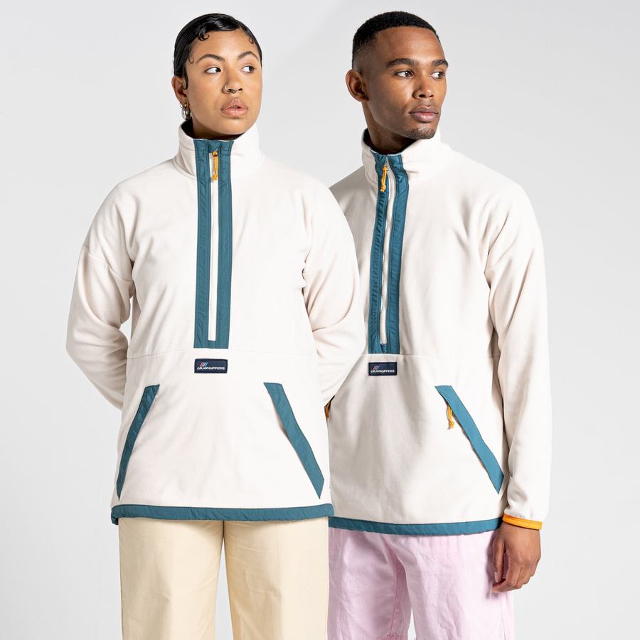 Craghoppers Welwood Half Zip Trøjer Dame Hvide | GCN4356RZ